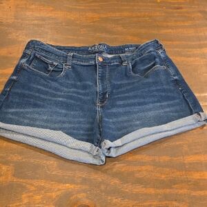 Arizona Jean Company Dark Blue Cuffed Denim Shorts